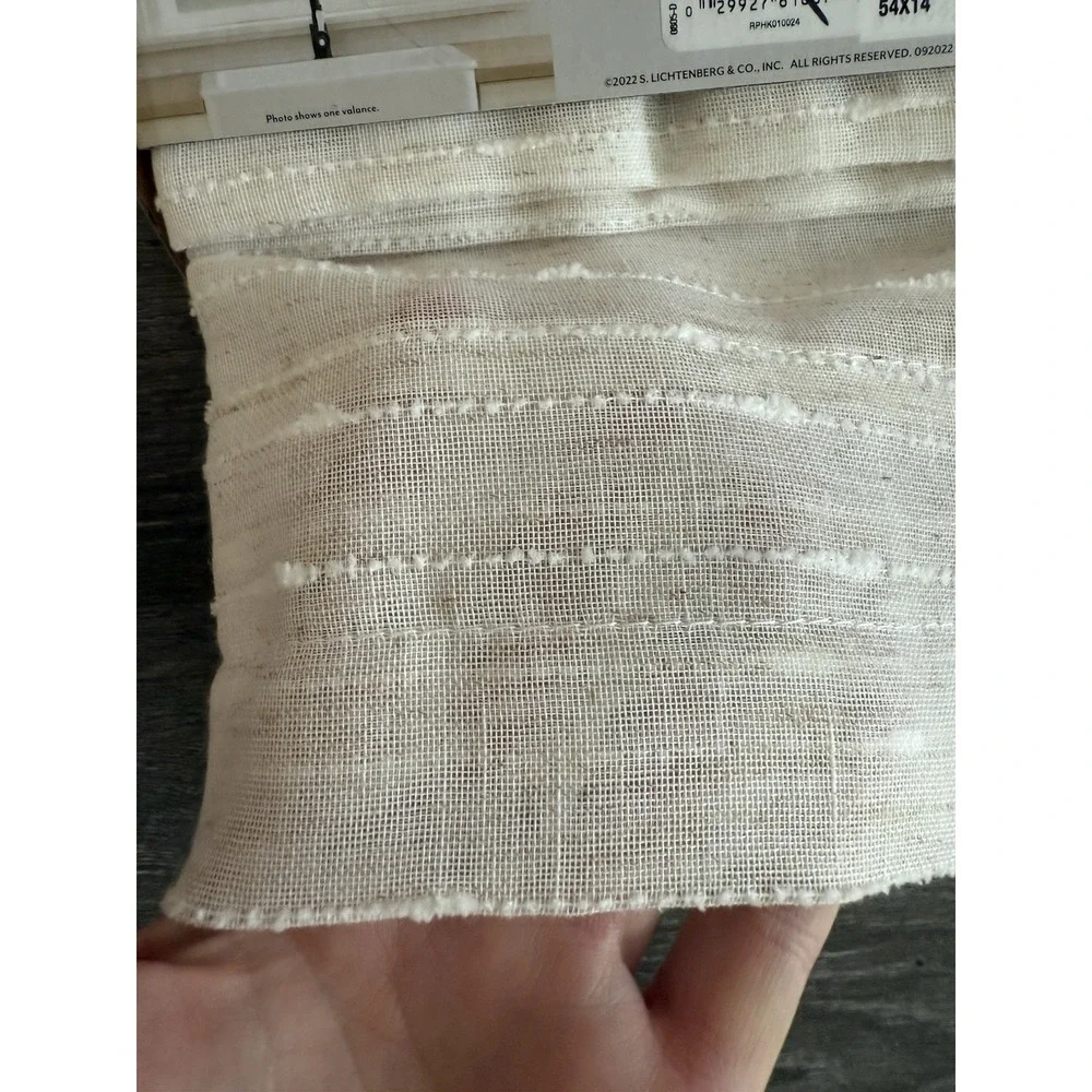 54x14 Rod pocket Valance, Teagan No 918 , Linen 14